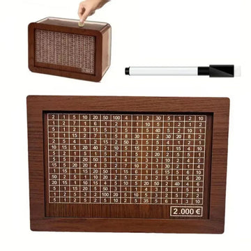 New Wooden Money Box Handmade Reusable Money Saving Box with Saving Money Goals Counter Crafts Piggy Bank Children