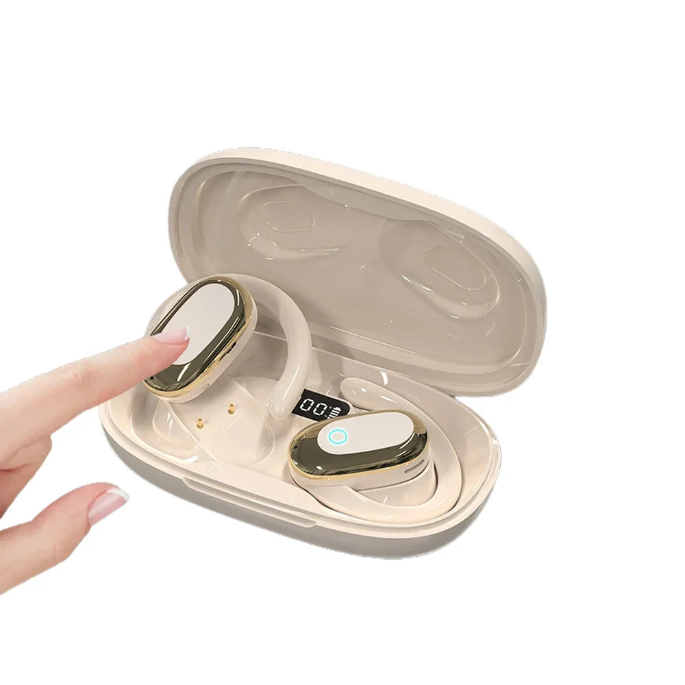 OWS Headphones Over-Ear Open-Ear Wireless Bluetooth Earphones Style Noise Cancellation Rotatable Feature With Mic Portable Audio